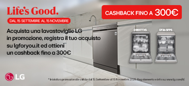 LG Lavastoviglie: fino a 300€ di rimborso